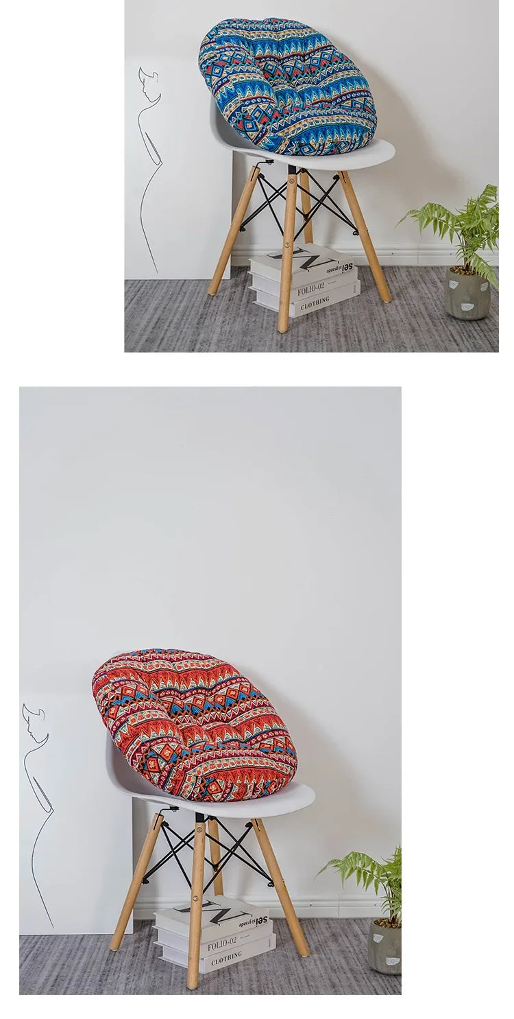 Round Tatami Floor Cushion — Thick Cotton Meditation & Yoga Seat Pillow | Machine Washable