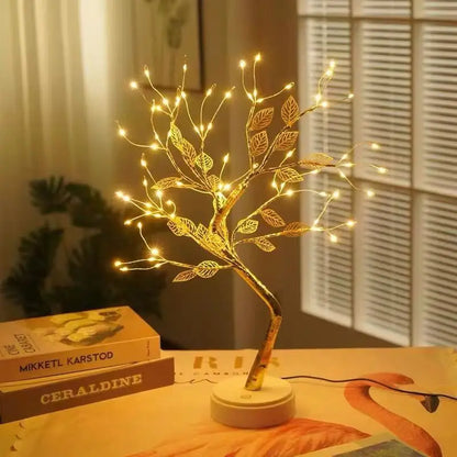 Bonsai LED Tree Lamp — Artificial Cherry Blossom Desktop Night Light
