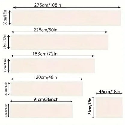 Black Striped Minimalist Table Runner — Waterproof Indoor & Outdoor Dining Runner in 6 Sizes