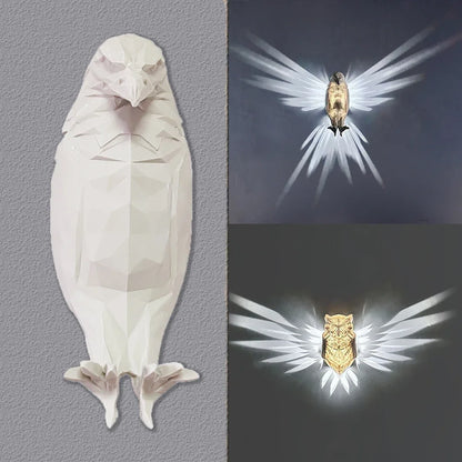 3D Animal Silhouette Wall Light Projector — Owl & Eagle Shadow Night Light for Home & Halloween Decor