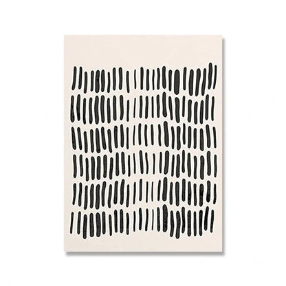 Mid-Century Abstract Black Arches Canvas Wall Art — Unframed HD Print for Living Room & Bedroom
