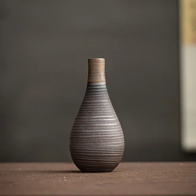 Handmade Antique Ceramic Vase — Modern Minimalist Decorative Vase for Home & Rustic Decor