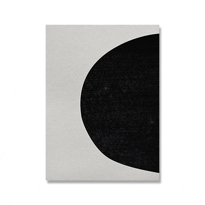 Mid-Century Abstract Black Arches Canvas Wall Art — Unframed HD Print for Living Room & Bedroom