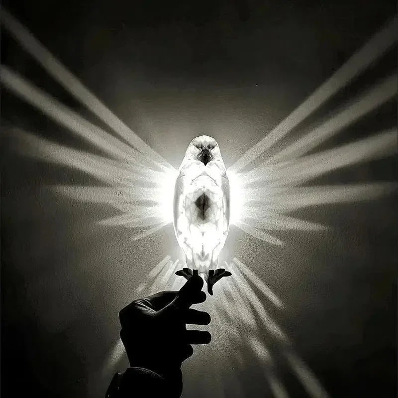 3D Animal Silhouette Wall Light Projector — Owl & Eagle Shadow Night Light for Home & Halloween Decor