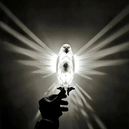 3D Animal Silhouette Wall Light Projector — Owl & Eagle Shadow Night Light for Home & Halloween Decor