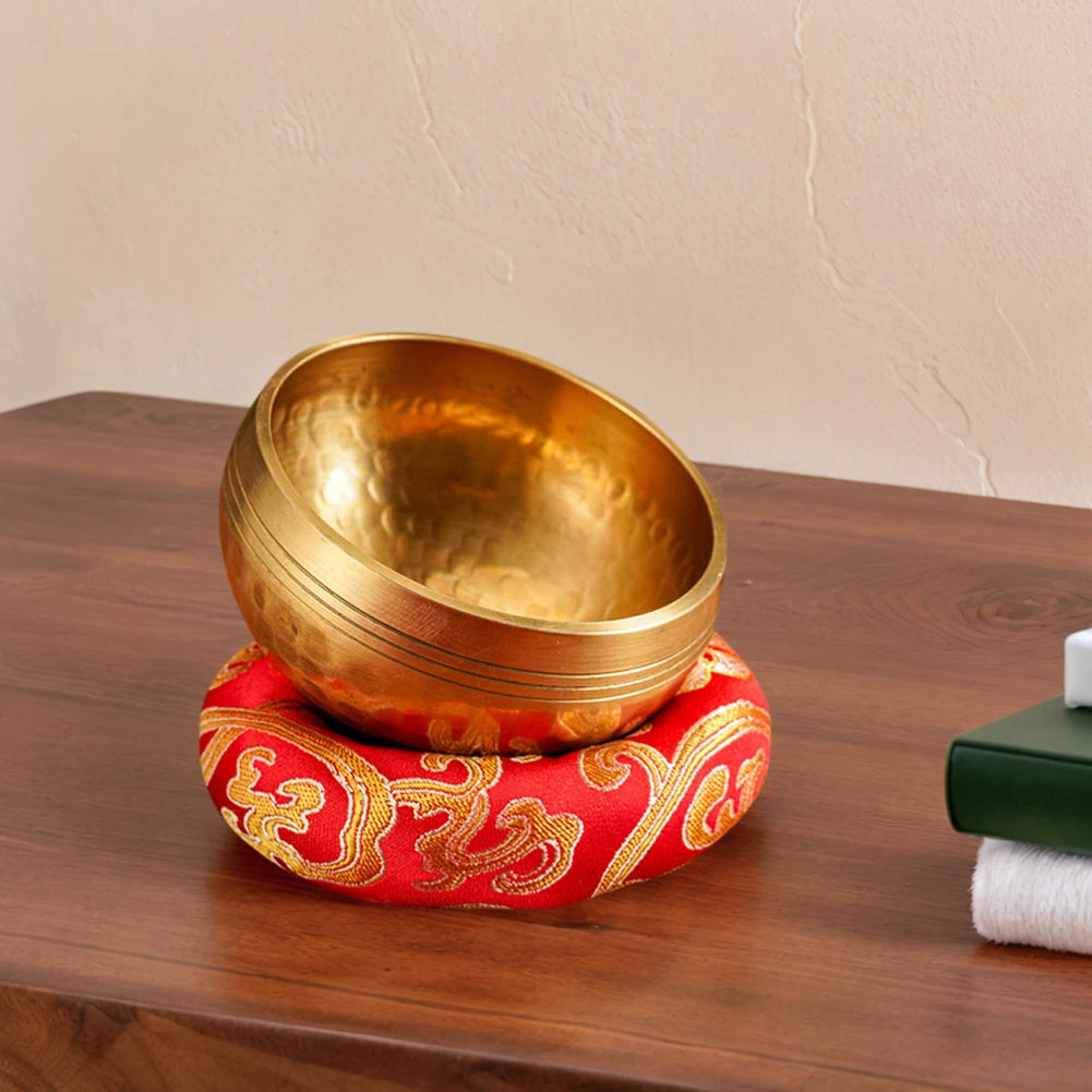 Tibetan Singing Bowl Set — Hand-Hammered Meditation Bowl for Yoga, Chakra & Stress Relief