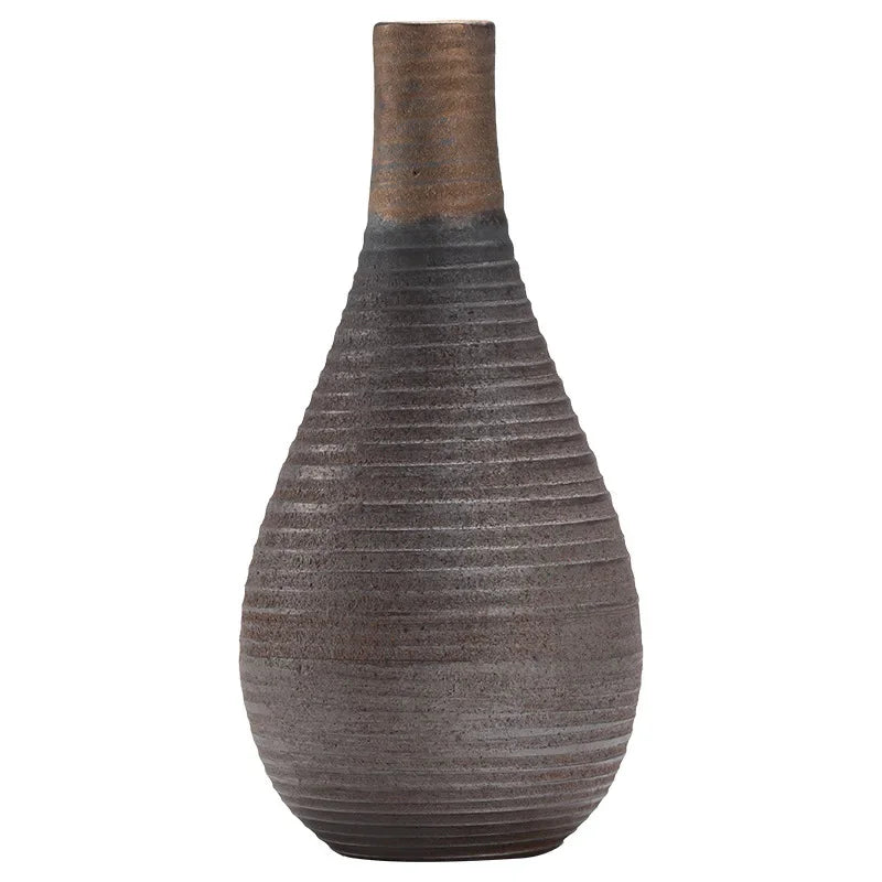 Handmade Antique Ceramic Vase — Modern Minimalist Decorative Vase for Home & Rustic Decor