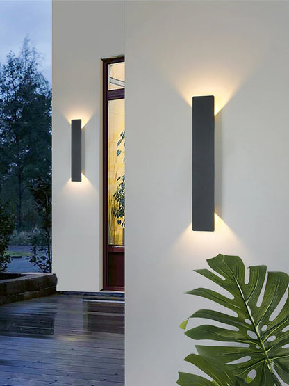 IP65 Waterproof Outdoor LED Wall Lamp — Aluminum Up & Down Light in Black or White, 4 Wattages
