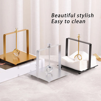 Modern Metal Napkin Holder with Lift Handle — Elegant Square Dispenser for Home & Dining