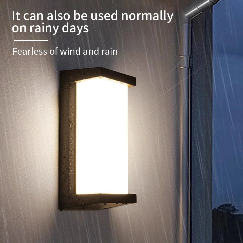 LED Outdoor Wall Lamp with Optional Radar Motion Sensor — IP55 Waterproof in 7 Models & 2 Color Temperatures