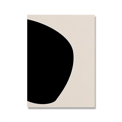 Mid-Century Abstract Black Arches Canvas Wall Art — Unframed HD Print for Living Room & Bedroom