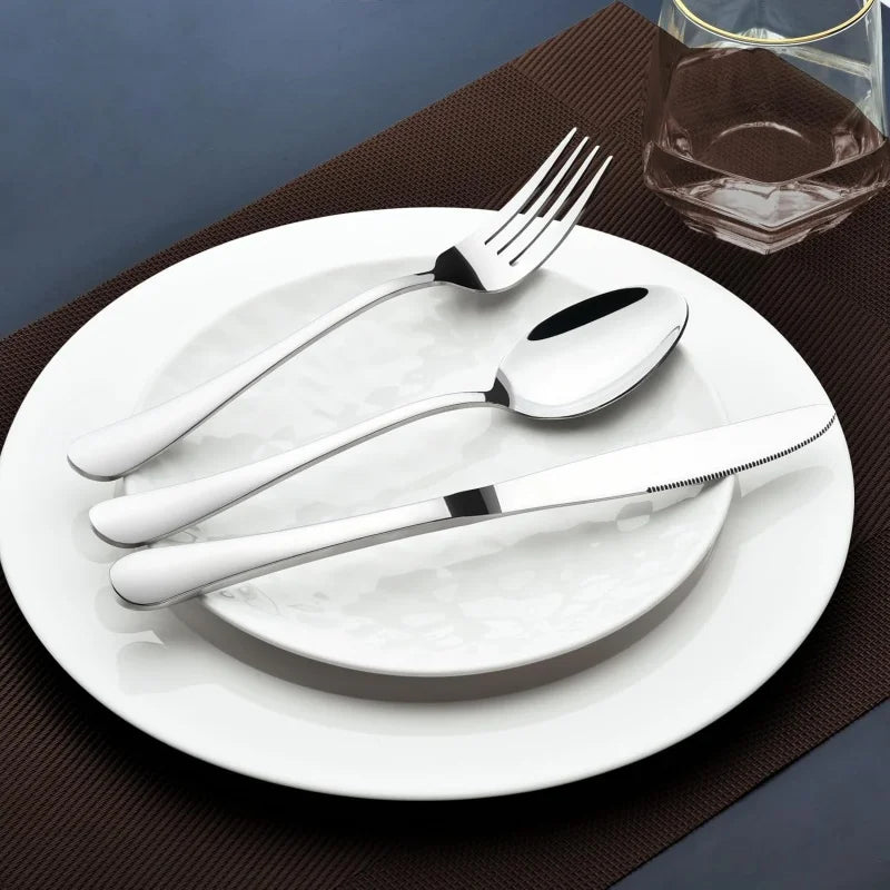 Hotel-Quality Stainless Steel Cutlery Set — Fork & Spoon Dining Set for Home & Hospitality Use