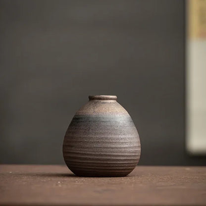 Handmade Antique Ceramic Vase — Modern Minimalist Decorative Vase for Home & Rustic Decor