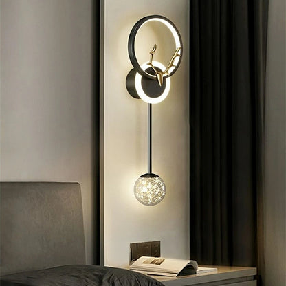 Modern 3-Light Glass Wall Lamp — Touch Switch LED Sconce for Living Room, Bedroom & Dining