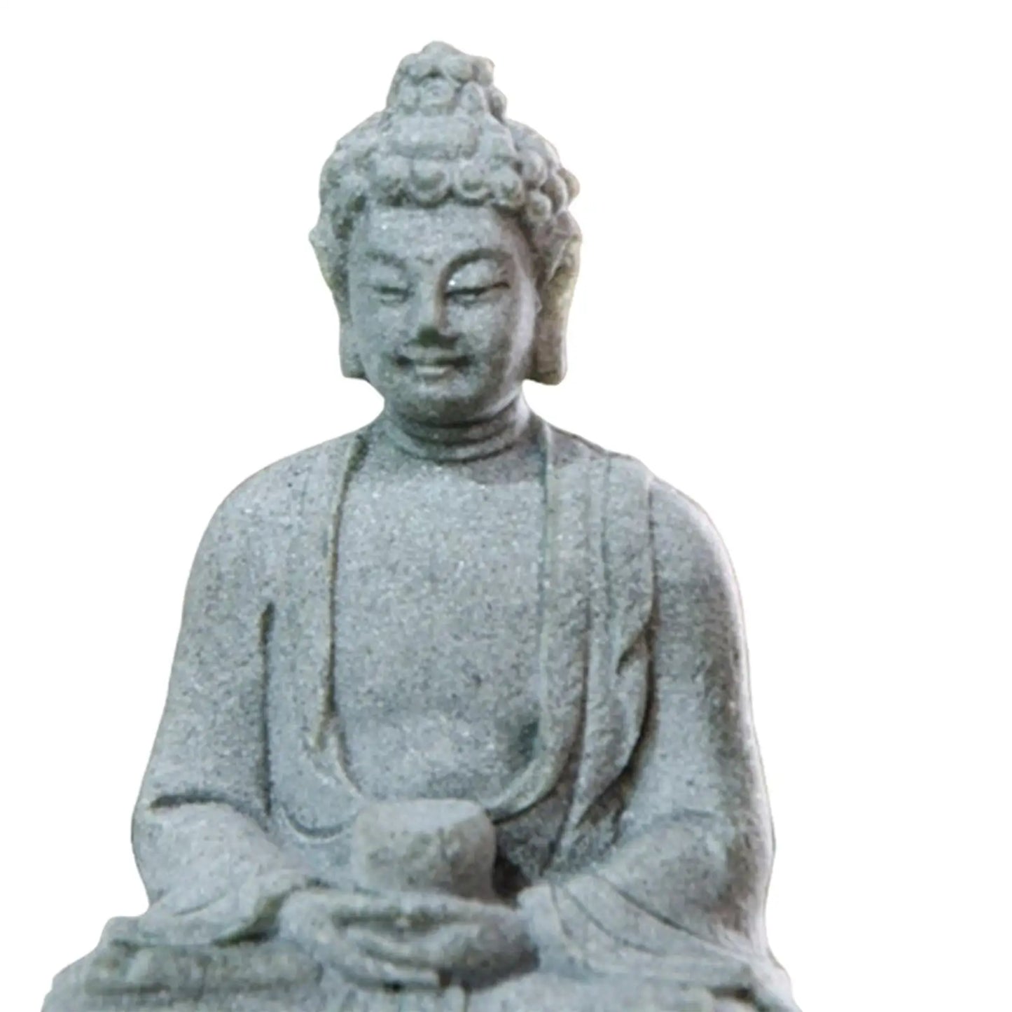 Small Meditating Buddha Statue — Resin Feng Shui Figurine for Home & Desk