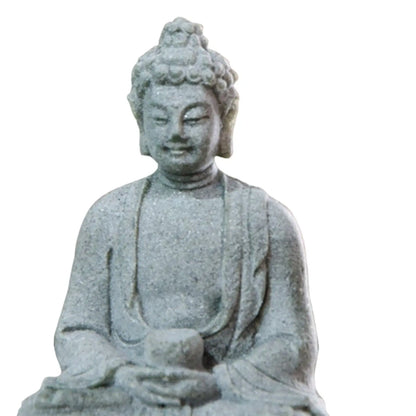 Small Meditating Buddha Statue — Resin Feng Shui Figurine for Home & Desk
