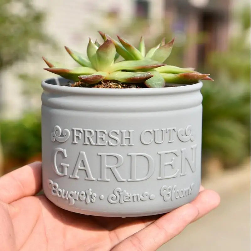 Mini Round Succulent Planter Pot — Small Plastic Flower Pot for Desktop, Balcony & Home Decor