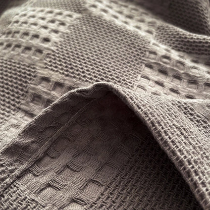 100% Cotton Waffle Knit Throw Blanket — Soft Breathable Sofa & Bed Throw