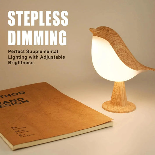 Bird Touch Lamp — Cordless Rechargeable Desk & Bedside Night Light with 3 Color Temperatures