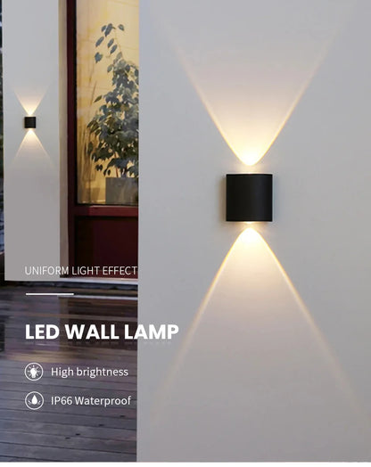 2W LED Wall Lamp — Waterproof Indoor & Outdoor Wall Light in White or Black, 3 Color Temperatures