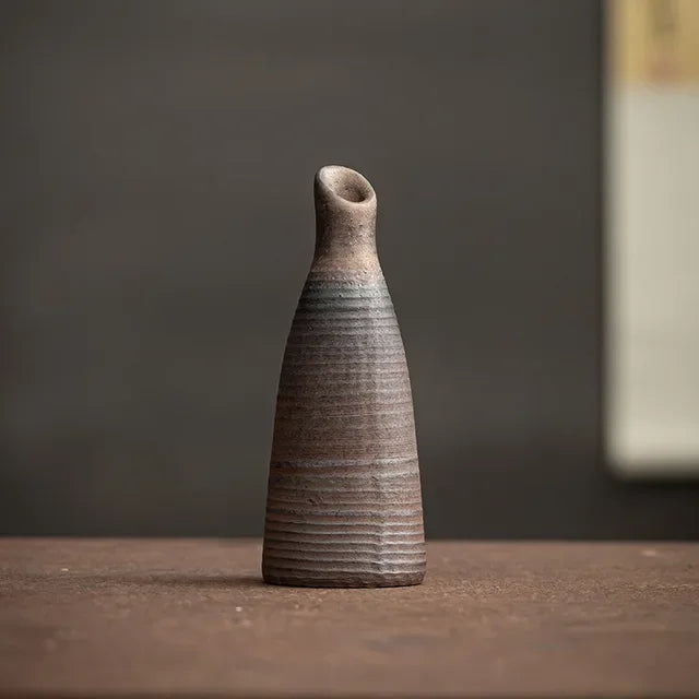 Handmade Antique Ceramic Vase — Modern Minimalist Decorative Vase for Home & Rustic Decor
