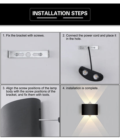 LED Up & Down Wall Lamp — Waterproof Indoor & Outdoor Wall Light in 5 Wattages & 2 Color Temperatures