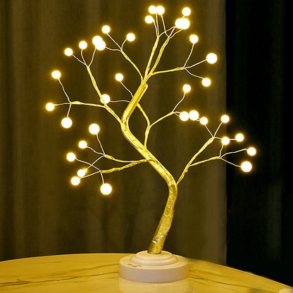 Bonsai LED Tree Lamp — Artificial Cherry Blossom Desktop Night Light