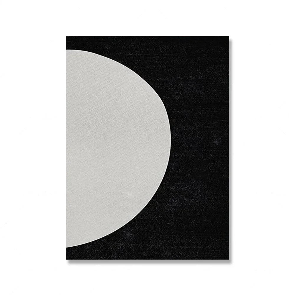 Mid-Century Abstract Black Arches Canvas Wall Art — Unframed HD Print for Living Room & Bedroom