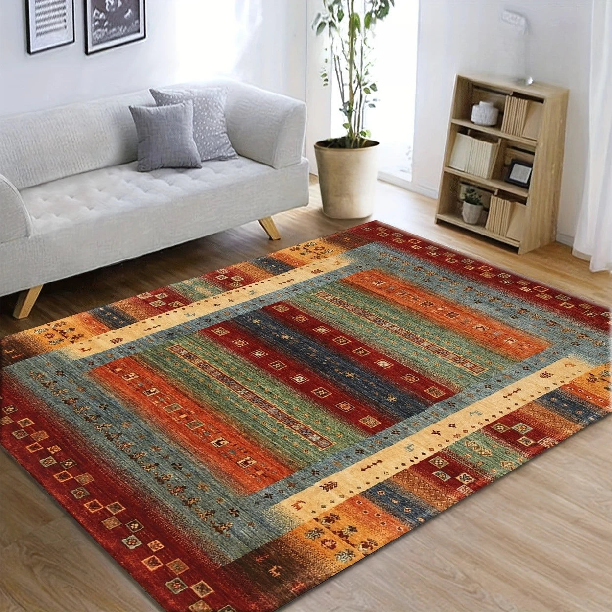Moroccan Geometric Area Rug — Bohemian Persian Style Luxury Carpet in 9 Sizes & 18 Patterns