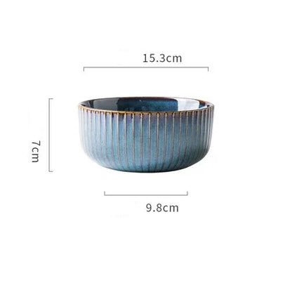 Nordic Kiln Glazed Ceramic Bowl & Plate Collection — Handcrafted Tableware in 10 Styles
