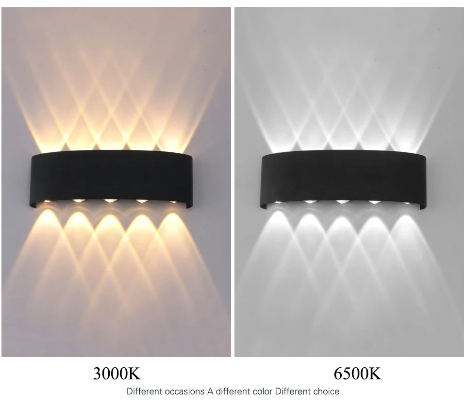 LED Up & Down Wall Lamp — Waterproof Indoor & Outdoor Wall Light in 5 Wattages & 2 Color Temperatures