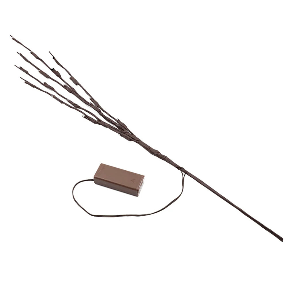 LED Willow Branch Twig Lamp — 20-Bulb Bendable Vase Light for Bedroom & Home Decor in 6 Colors