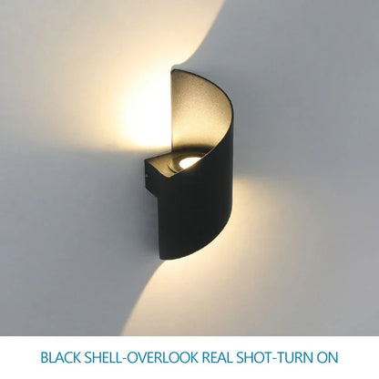 10W Nordic LED Wall Sconce — IP65 Waterproof Spiral Design Indoor & Outdoor Light in 4 Finishes