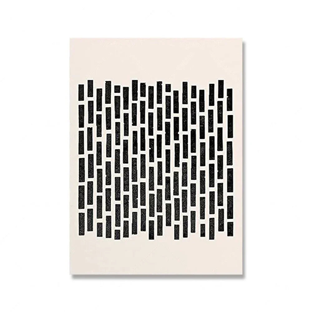 Mid-Century Abstract Black Arches Canvas Wall Art — Unframed HD Print for Living Room & Bedroom