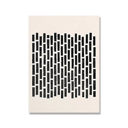 Mid-Century Abstract Black Arches Canvas Wall Art — Unframed HD Print for Living Room & Bedroom