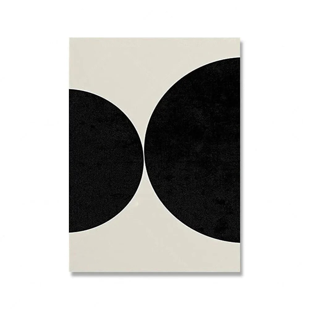 Mid-Century Abstract Black Arches Canvas Wall Art — Unframed HD Print for Living Room & Bedroom