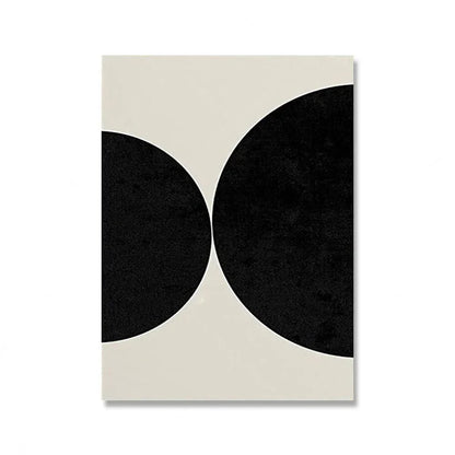 Mid-Century Abstract Black Arches Canvas Wall Art — Unframed HD Print for Living Room & Bedroom