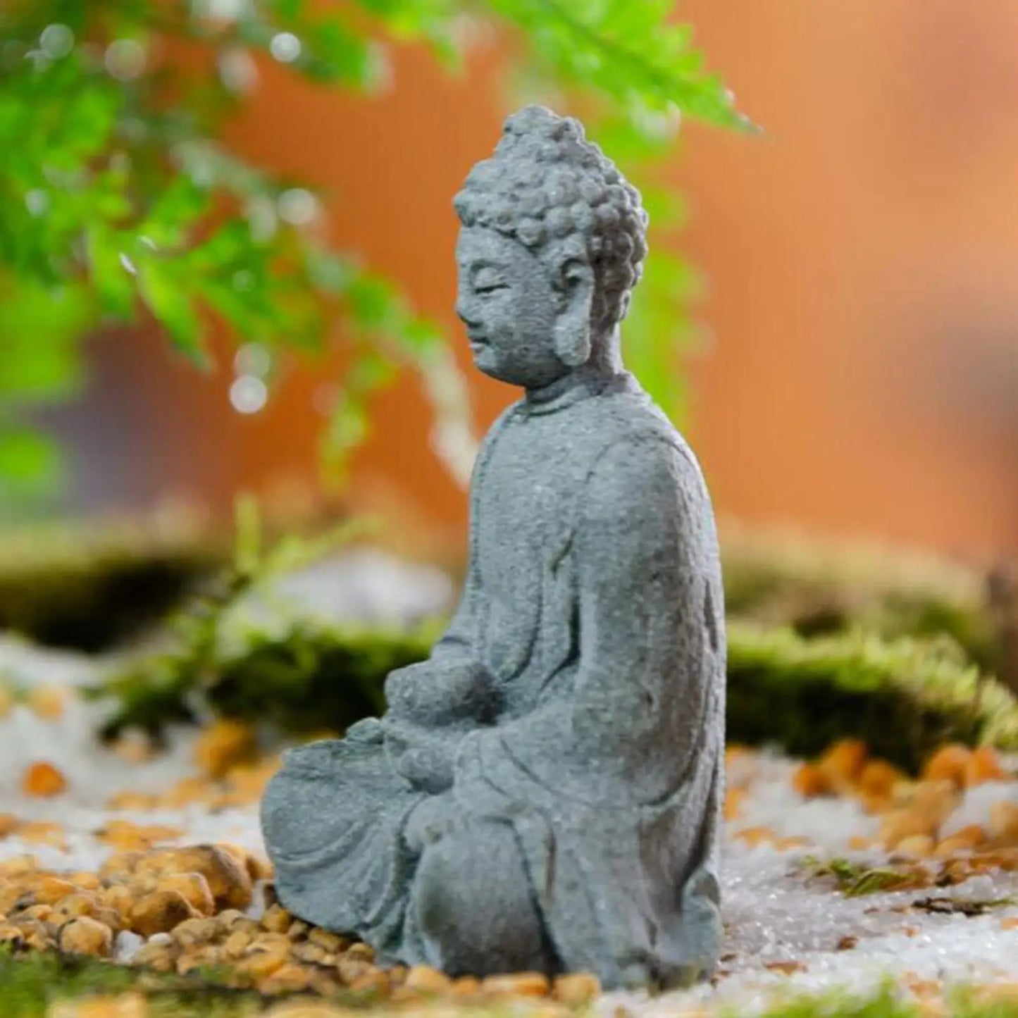 Small Meditating Buddha Statue — Resin Feng Shui Figurine for Home & Desk