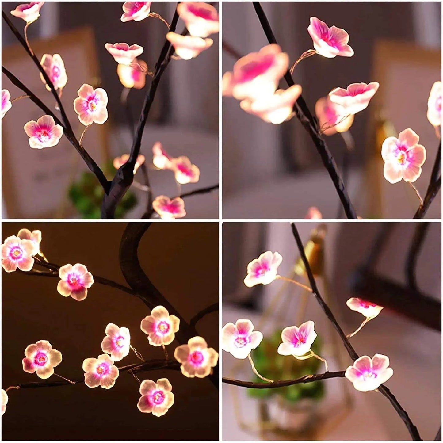 Bonsai LED Tree Lamp — Artificial Cherry Blossom Desktop Night Light