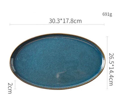 Nordic Kiln Glazed Ceramic Bowl & Plate Collection — Handcrafted Tableware in 10 Styles