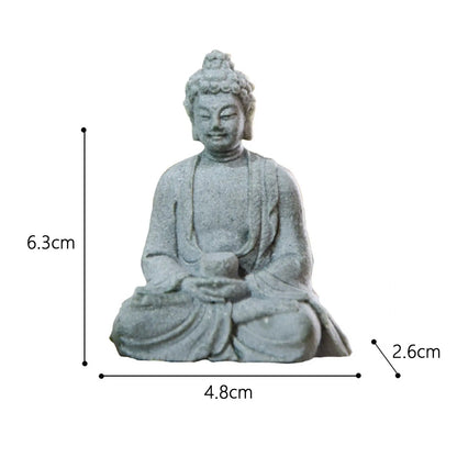 Small Meditating Buddha Statue — Resin Feng Shui Figurine for Home & Desk