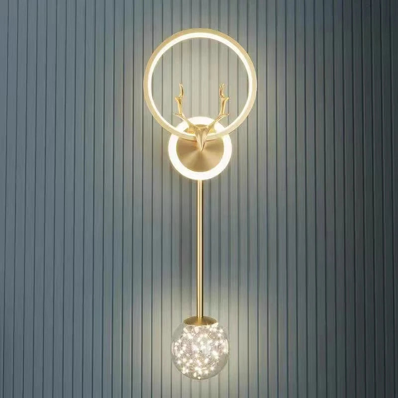 Modern 3-Light Glass Wall Lamp — Touch Switch LED Sconce for Living Room, Bedroom & Dining