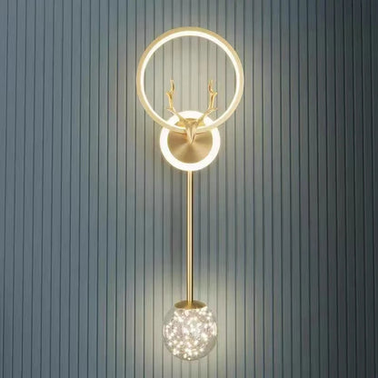 Modern 3-Light Glass Wall Lamp — Touch Switch LED Sconce for Living Room, Bedroom & Dining