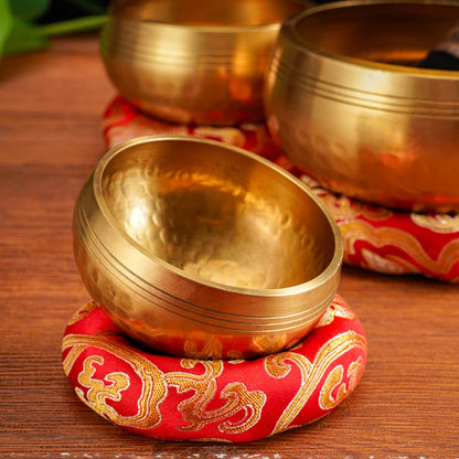 Tibetan Singing Bowl Set — Hand-Hammered Meditation Bowl for Yoga, Chakra & Stress Relief