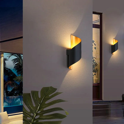 10W Nordic LED Wall Sconce — IP65 Waterproof Spiral Design Indoor & Outdoor Light in 4 Finishes