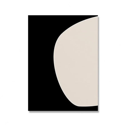 Mid-Century Abstract Black Arches Canvas Wall Art — Unframed HD Print for Living Room & Bedroom