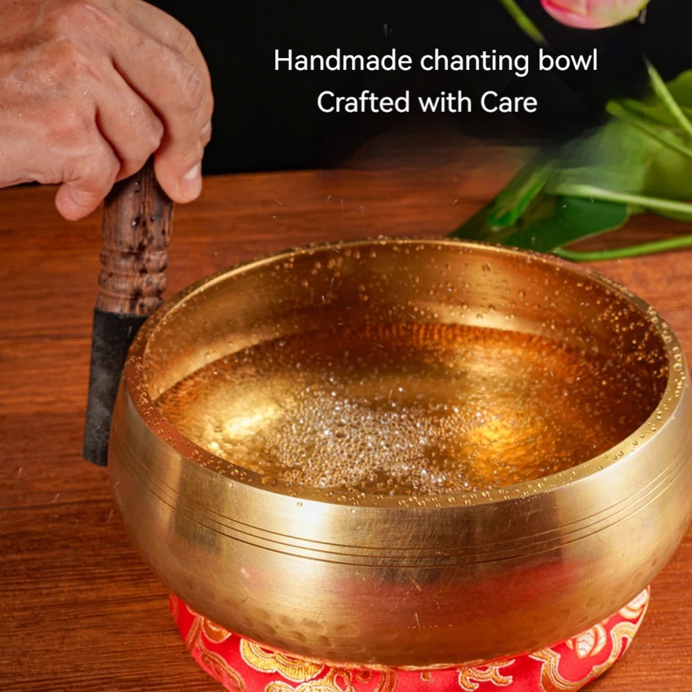 Tibetan Singing Bowl Set — Hand-Hammered Meditation Bowl for Yoga, Chakra & Stress Relief