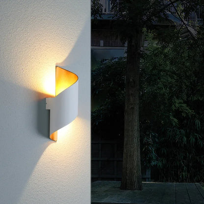 10W Nordic LED Wall Sconce — IP65 Waterproof Spiral Design Indoor & Outdoor Light in 4 Finishes