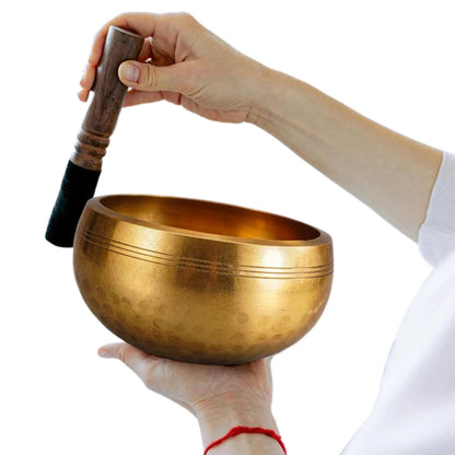 Tibetan Singing Bowl Set — Hand-Hammered Meditation Bowl for Yoga, Chakra & Stress Relief