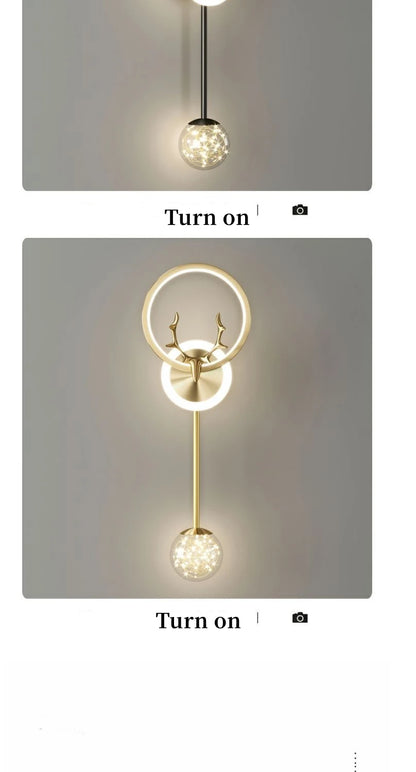 Modern 3-Light Glass Wall Lamp — Touch Switch LED Sconce for Living Room, Bedroom & Dining